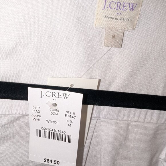 J. Crew Women's Oxford shirt in perfect fit Medium White NWT - Picture 4 of 5